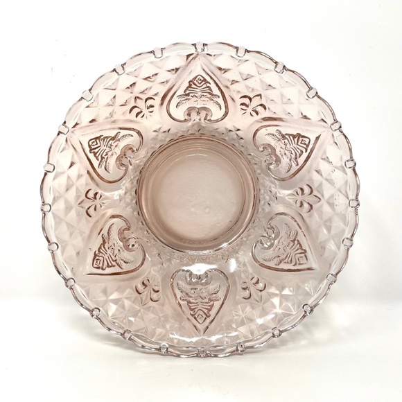 Vintage Pink KIG Malaysia Pressed/Depression Glass Candy/Trinket Dish - Picture 5 of 8